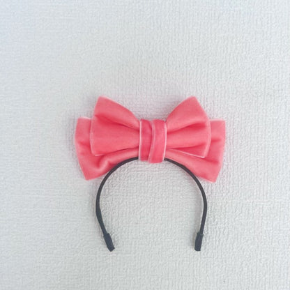 Labubu Doll Bow Velvet Headband Elegant Hair Accessories