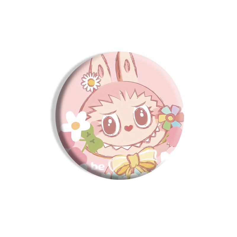 Labubu Cartoon Creative Pins, Cute Heart Brooch Badges (Multiple Styles)