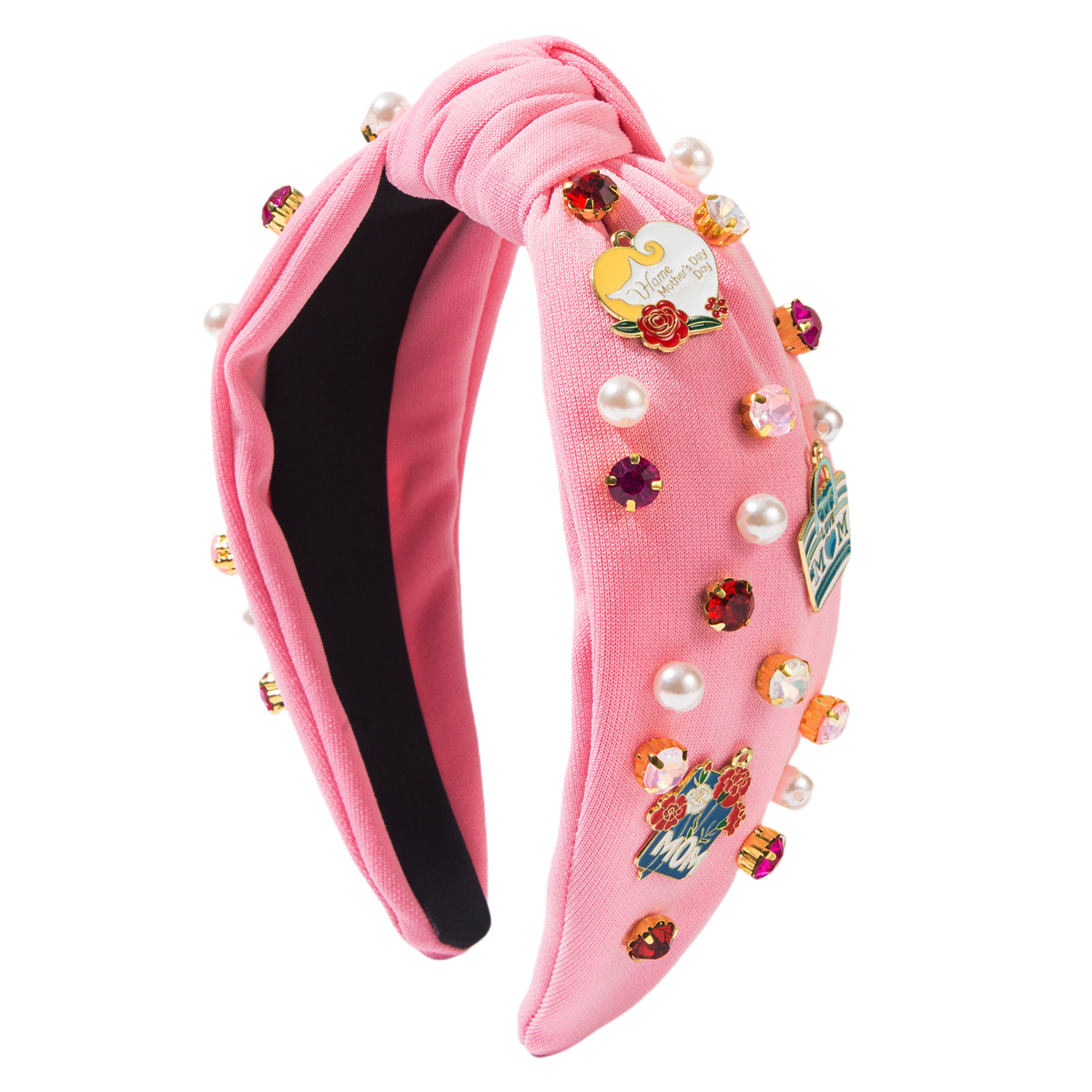 Mother's Day Headband Letter Rhinestone Pearl Decoration