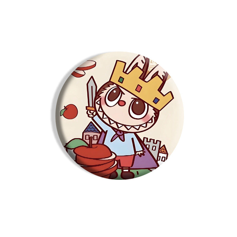 Labubu Cartoon Creative Pins, Cute Heart Brooch Badges (Multiple Styles)