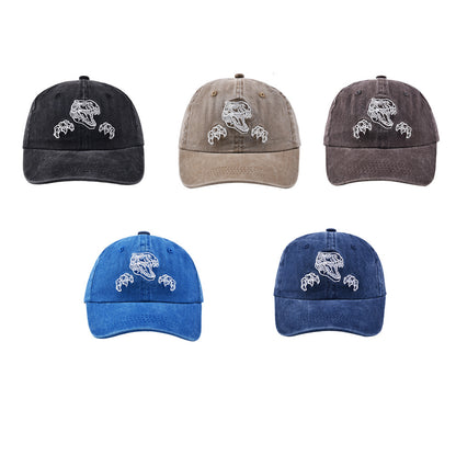 Kids Boy's Dino Embroidery Solid Color Baseball Cap For Trips