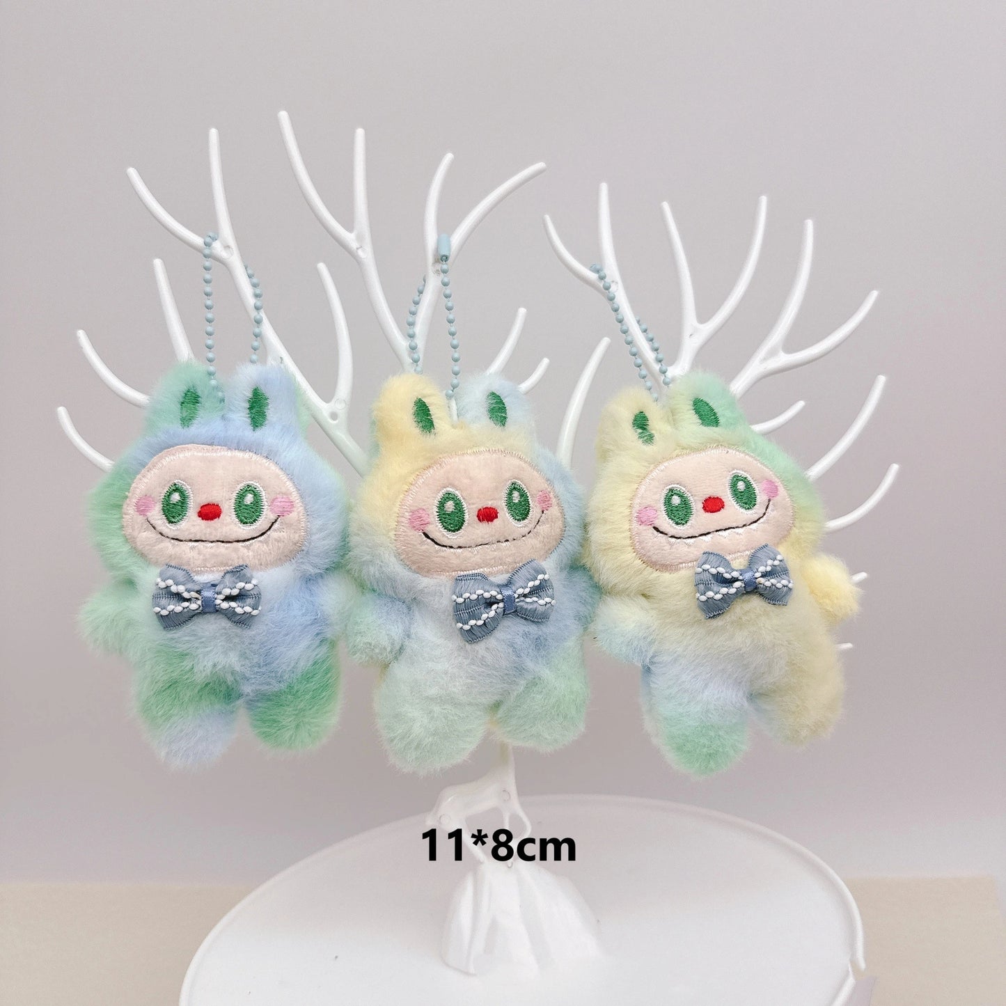 Cartoon Plush Gradient Mini Labubu Keychain, Cute Bag Pendant Accessory