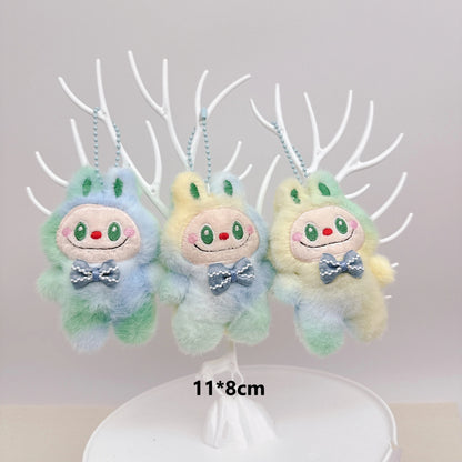 Cartoon Plush Gradient Mini Labubu Keychain, Cute Bag Pendant Accessory