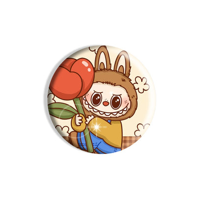 Labubu Cartoon Creative Pins, Cute Heart Brooch Badges (Multiple Styles)