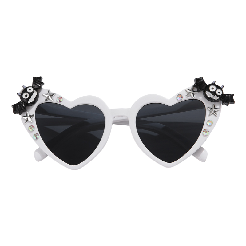 Halloween Heart-Shaped Sunglasses Cute Devil Pumpkin & Skull Shades