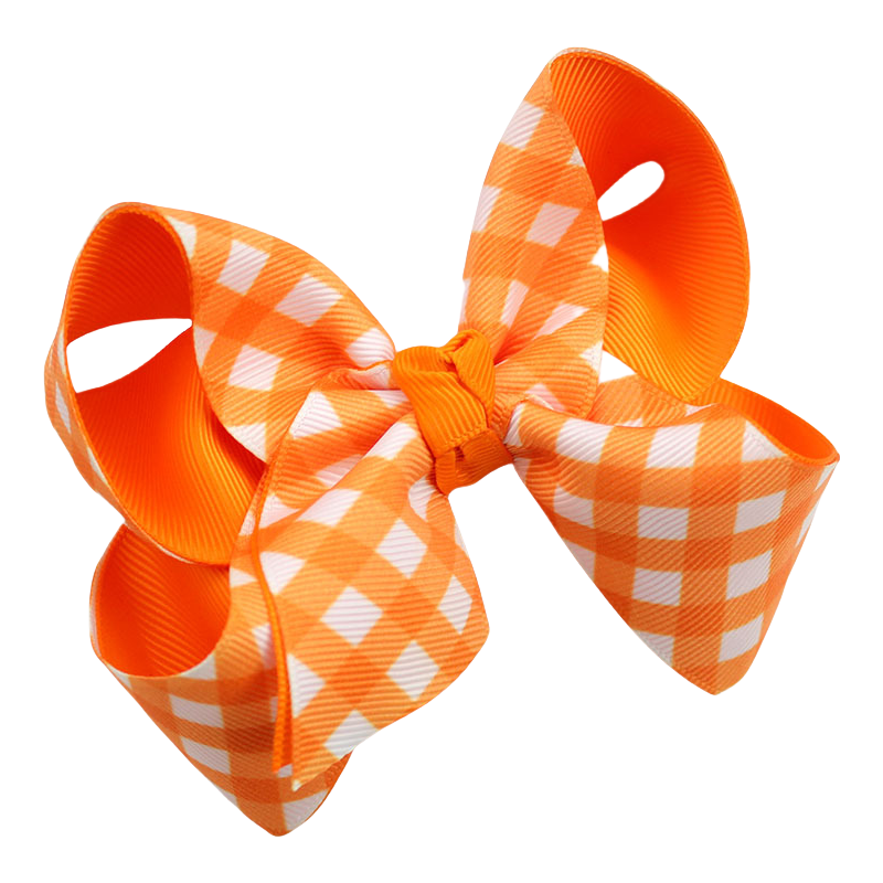 Halloween Fall Pumpkin Face Ghost Corn Plaid Hair Clips Bow Hairpins Girls