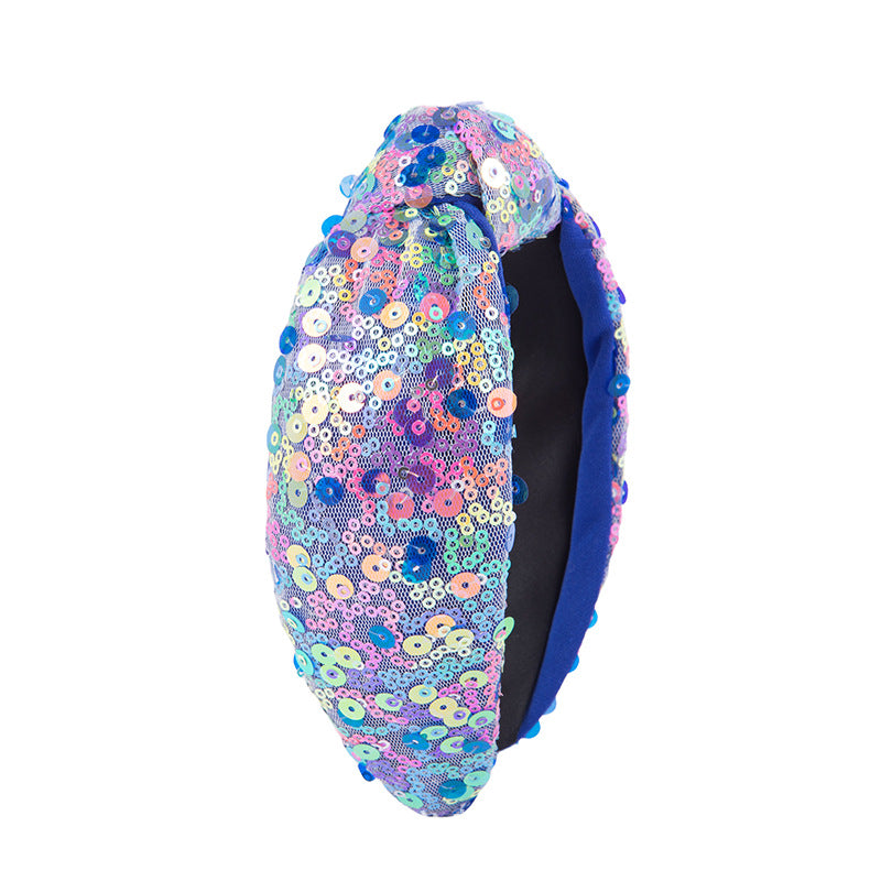 Summer Vibrant Sequin Knot Headband Hair Accessory