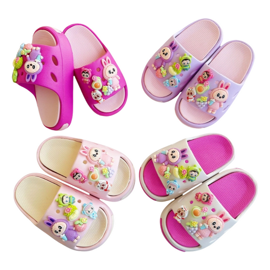 Labubu Cartoon Kids' Slippers Soft Sole Indoor/Outdoor Sandals for Toddlers & Children