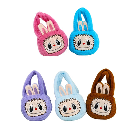 Labubu Plush Cartoon Cute Kids' Tote Bag Soft & Adorable Handbag Girls