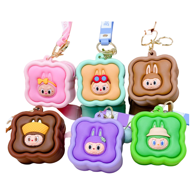 Lalabu Silicone Coin Purse Keychain Cute Gift Accessory & Decorative Keyring