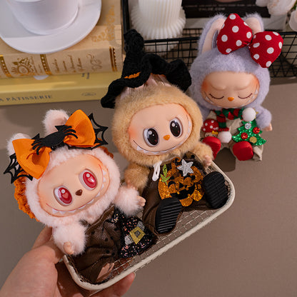 Labubu Halloween Christmas Pumpkin Headband Outfit Changeable Costume Dress Up