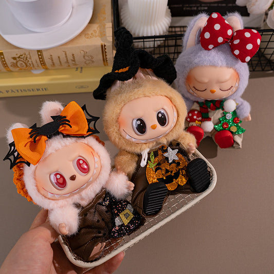 Labubu Halloween Christmas Pumpkin Headband Outfit Changeable Costume Dress Up