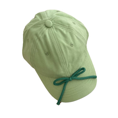 Kids Fixed Bow Baseball Cap Colorful Ribbon Sun Hat