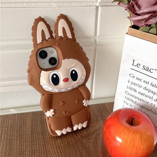 Labubu 3D Devil-Inspired Silicone Phone Cover Compatible with iPhone