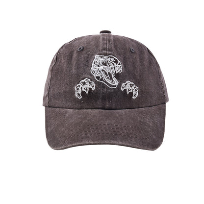 Kids Boy's Dino Embroidery Solid Color Baseball Cap For Trips