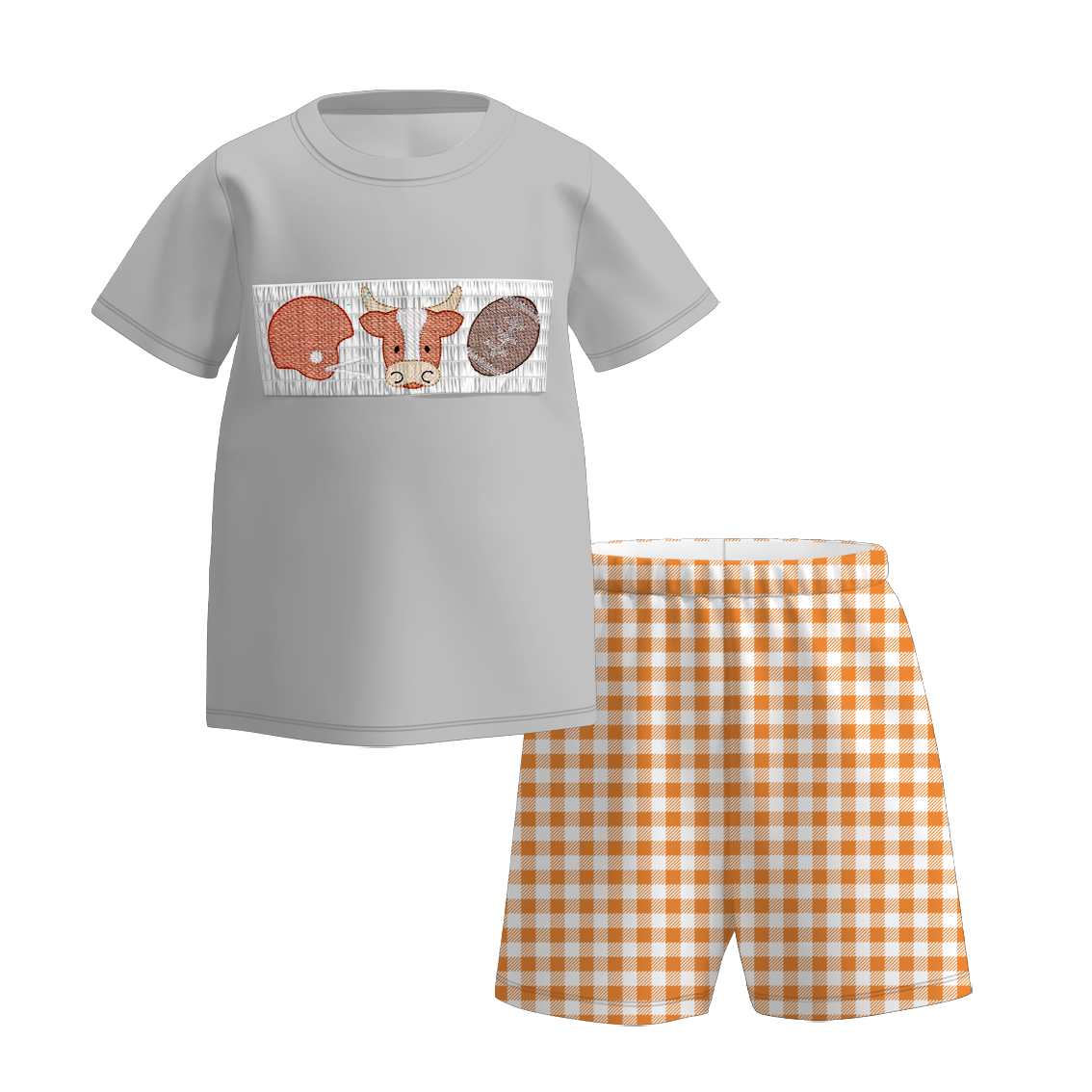 Texas Football Embroidered Matching Sibling Outfits