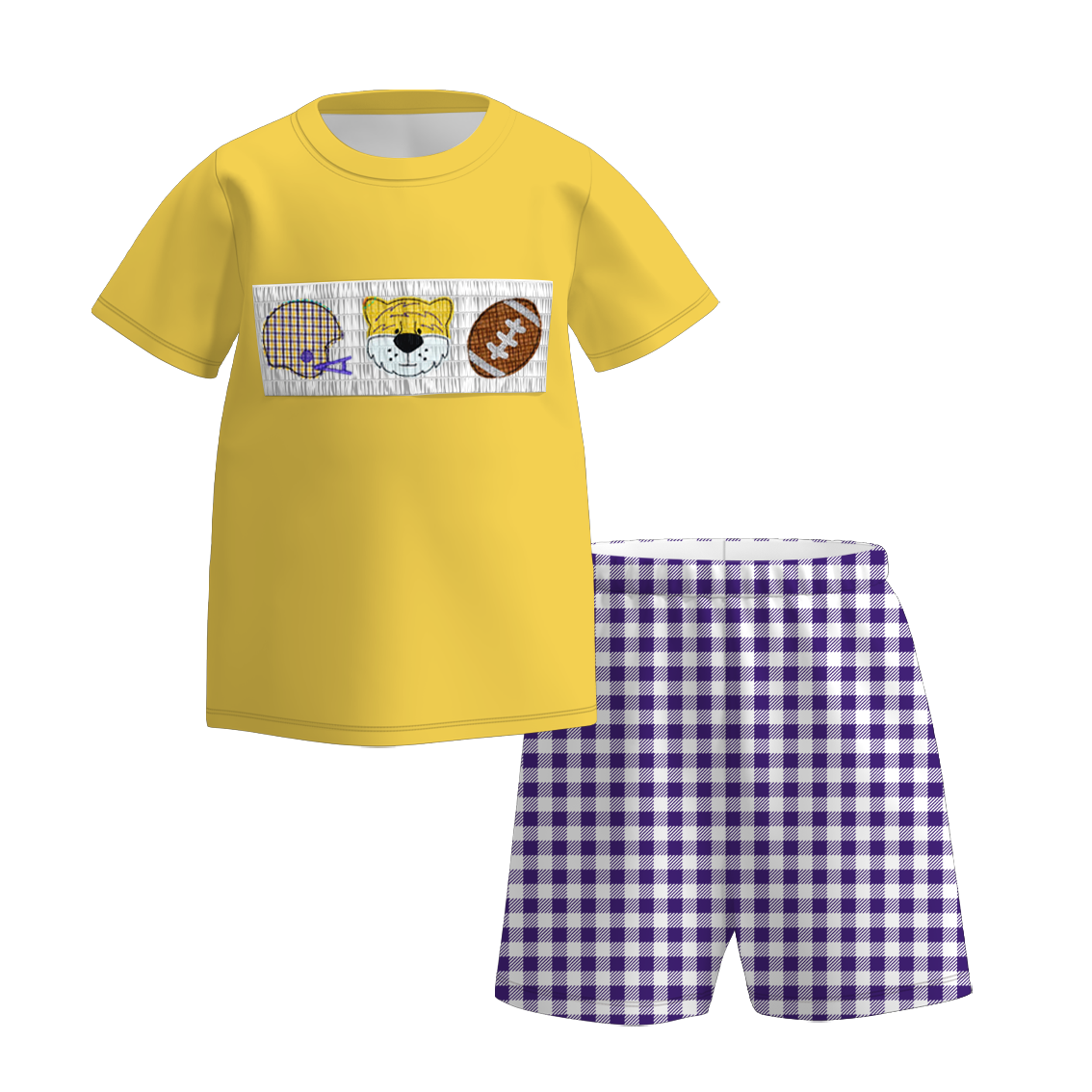 Louisiana Football Embroidered Matching Sibling Outfits