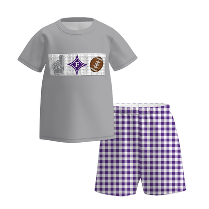 Furman Football Embroidered Matching Sibling Outfits