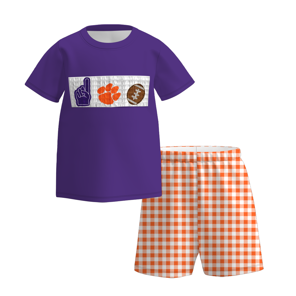 Clemson Football Embroidered Matching Sibling Outfits