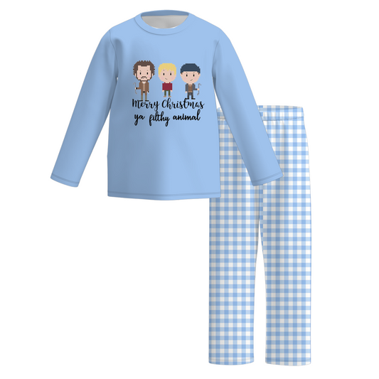 "Merry Christmas Ya Filthy Animal" Kids Christmas Embroidery Clothes
