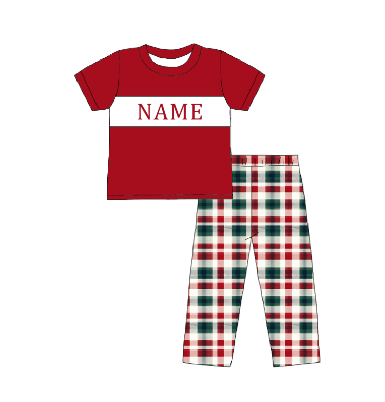 Christmas Smocked Collection Custom Name Holiday Outfits for Kids