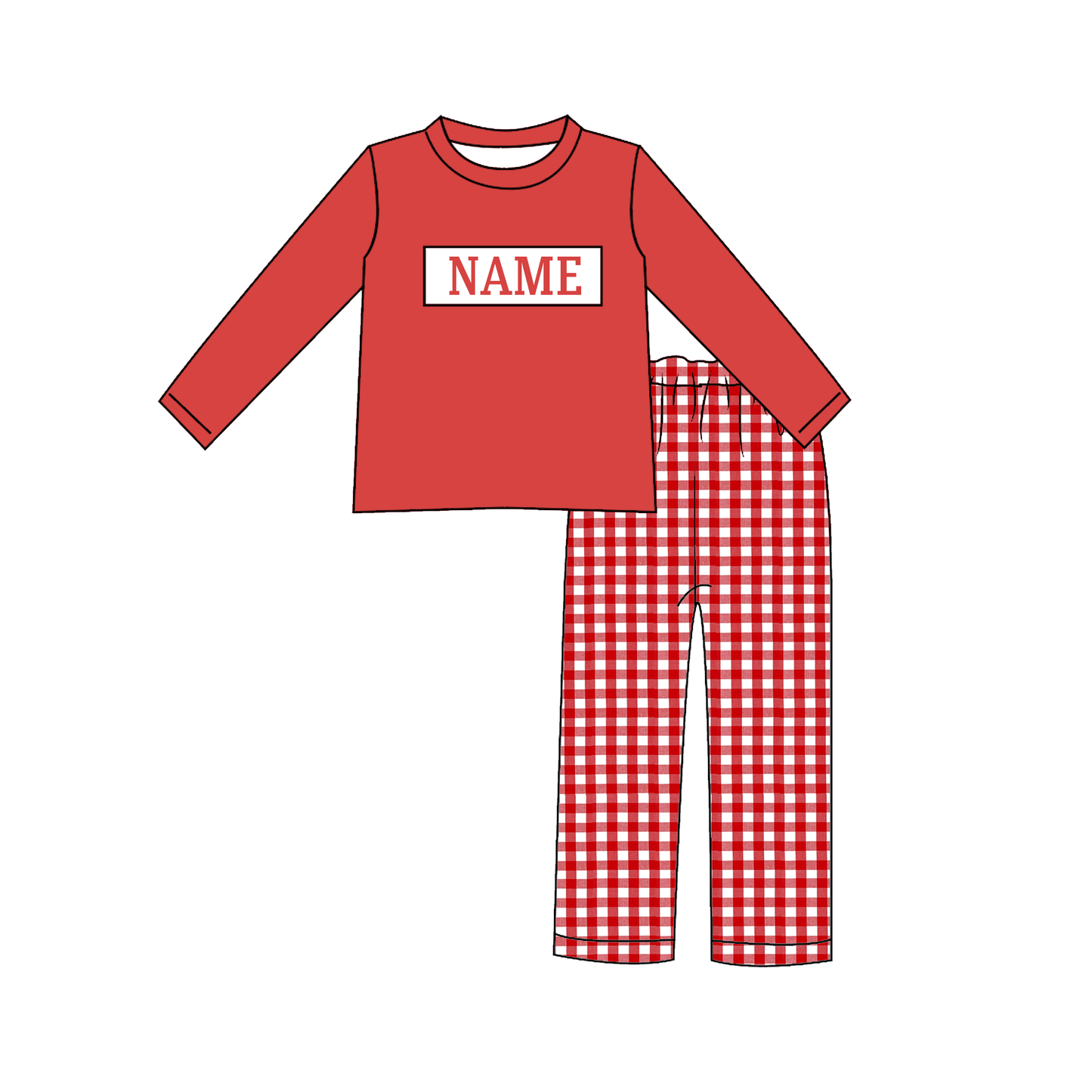 Kids Valentine's Day Bow Smocked Collection Custom Name Holiday Outfits