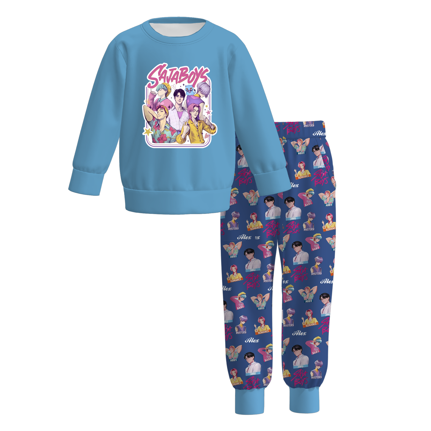 Boys Spring Kpop Demon Hunter Long Sleeves Outfit Set