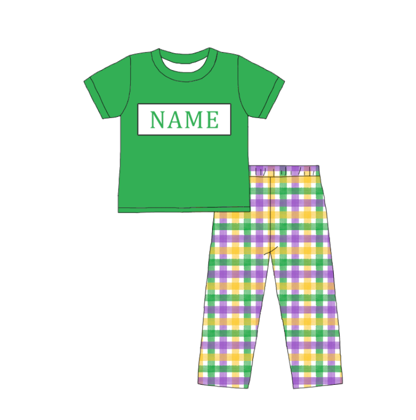 Kids Mardi Gras Smocked Collection Custom Name Holiday Outfits