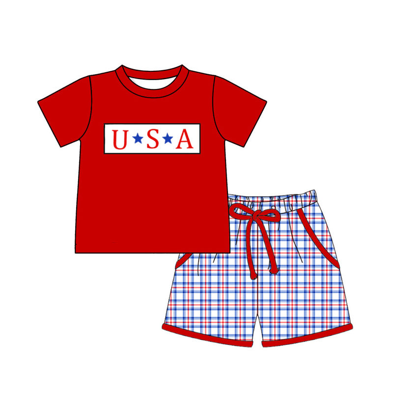 USA Smocked Independence Day July 4th Kids Collection – Embroidered Patriotic Outfits