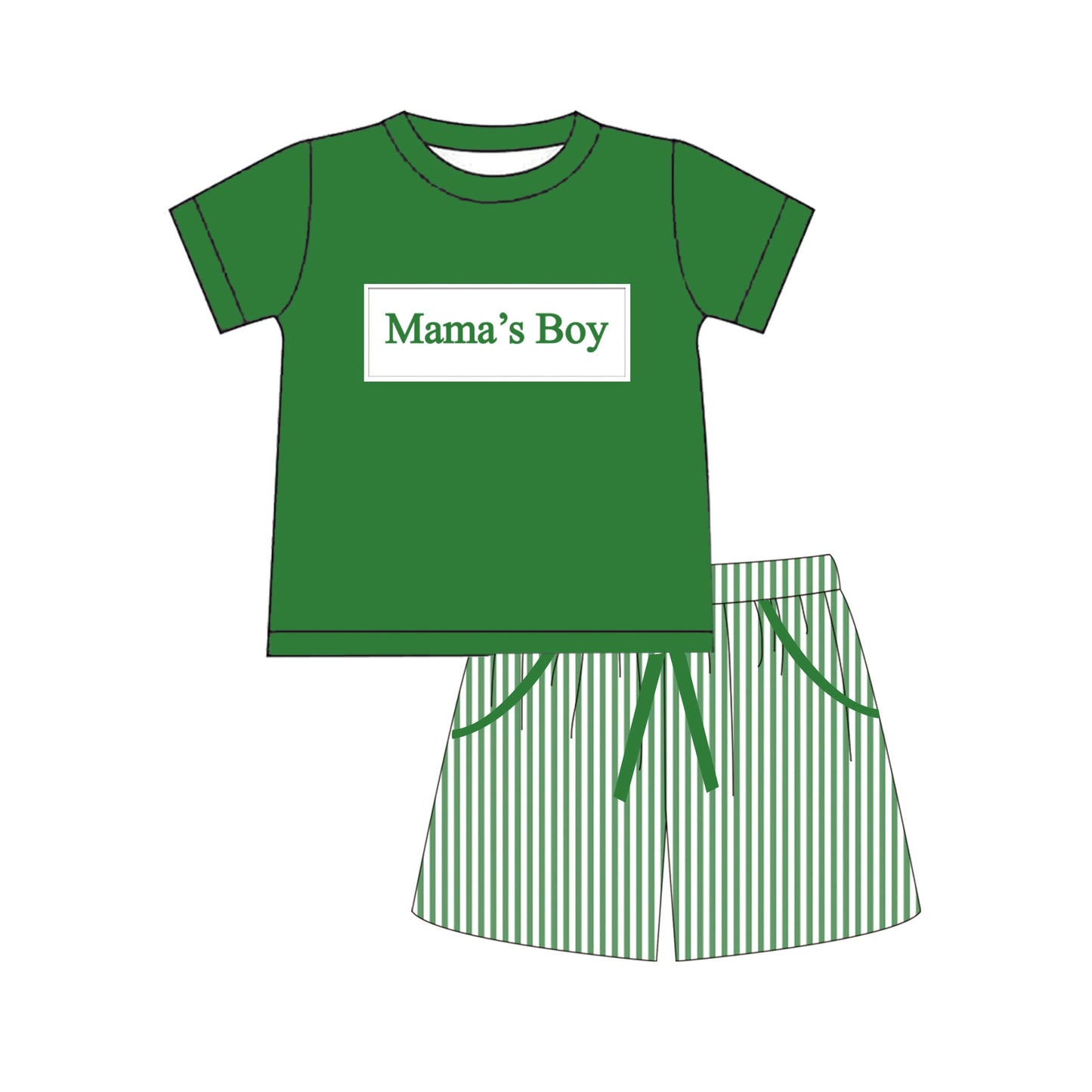 Mama’s Boy & Mama’s Girl Smocked Embroidery Kids Collection – Summer Mother’s Day Outfit Set & Bubble Romper