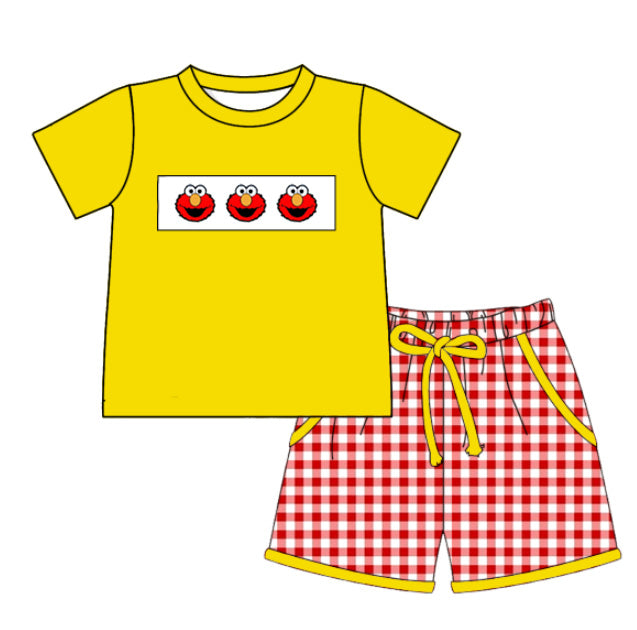 Smocked Embroidery Summer Kids Collection – Premium Elmo-Inspired Designs