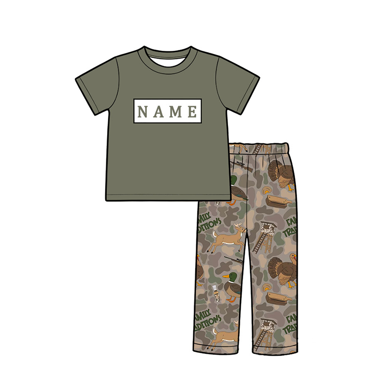 Personalized Hunting Collection | Custom Name Camo Dress, Bubble Romper, Jon Jon & Boys Outfit