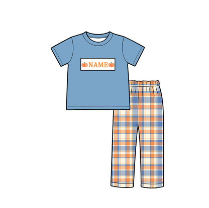 Personalized Pumpkin Embroidery Collection | Custom Name Halloween Dress, Bubble Romper, Jon Jon & Boys Outfit