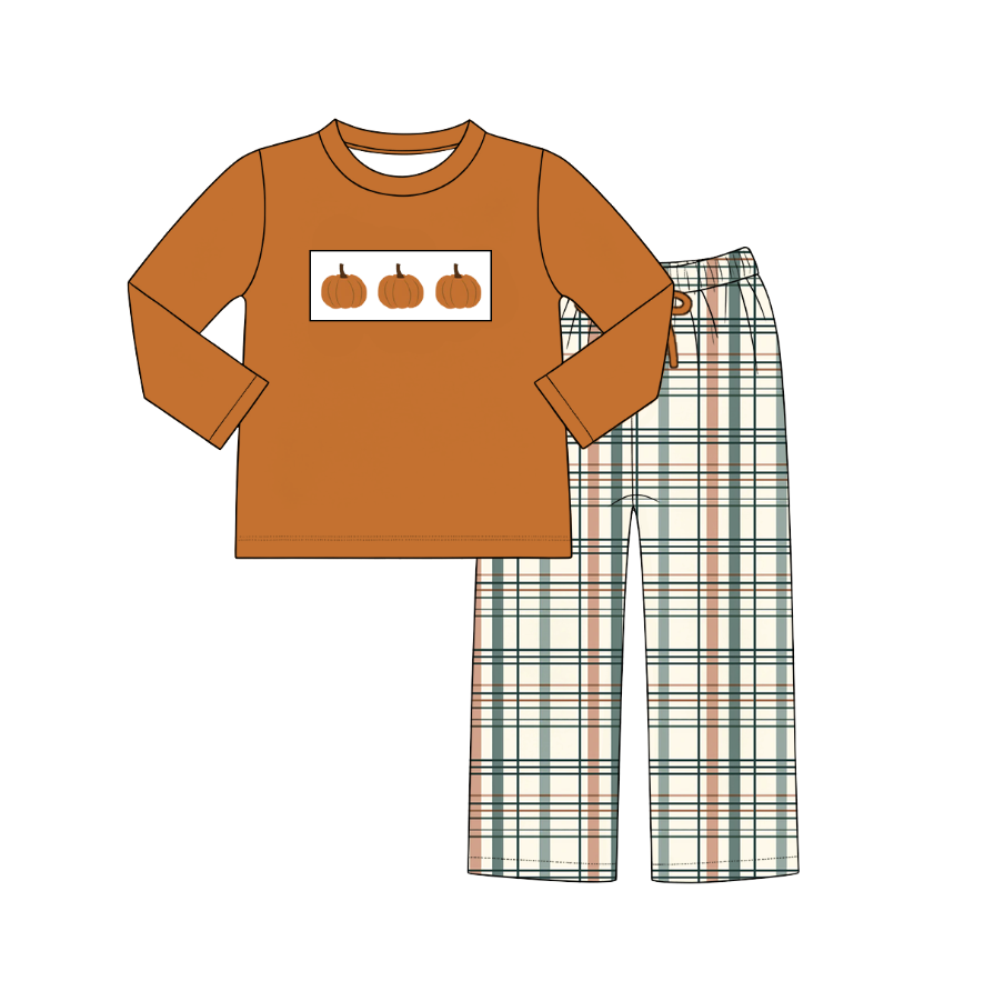 Girls Smocked Embroidery Collection | Boutique Pumpkin Patch Dress, Bubble Romper & Fall Outfit Set | Thanksgiving Toddler Clothing
