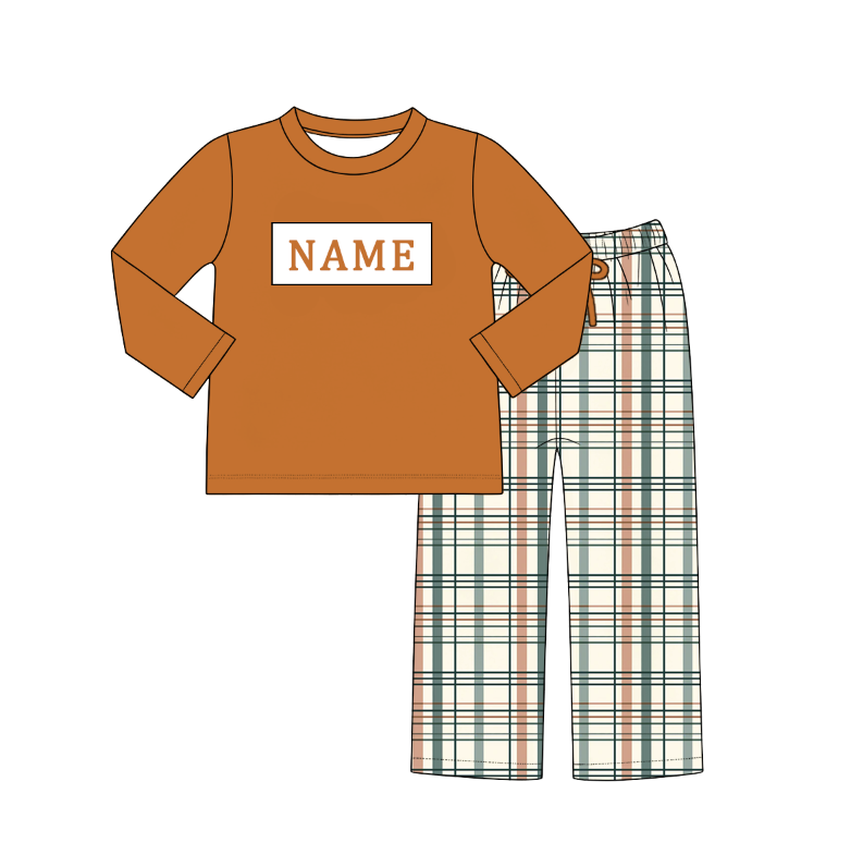 Personalized Fall Patchwork Kids Collection | Custom Name Embroidery | Boutique Dress, Romper & Boys Outfit | Autumn Harvest Clothing