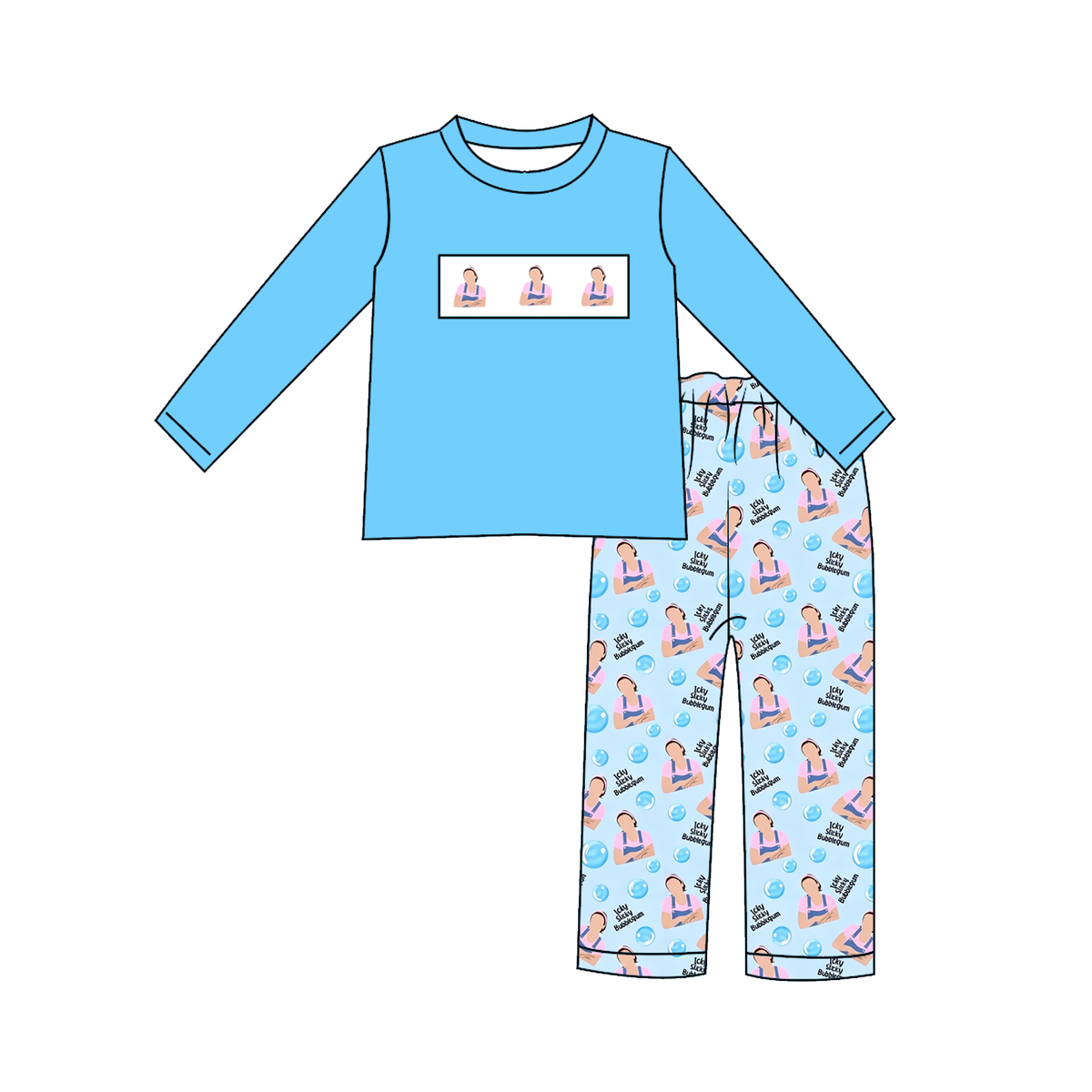 Icky Sticky Bubblegum Smocked Embroidery Collection – Girls Dresses, Ruffle Sets & Boys Matching Outfits
