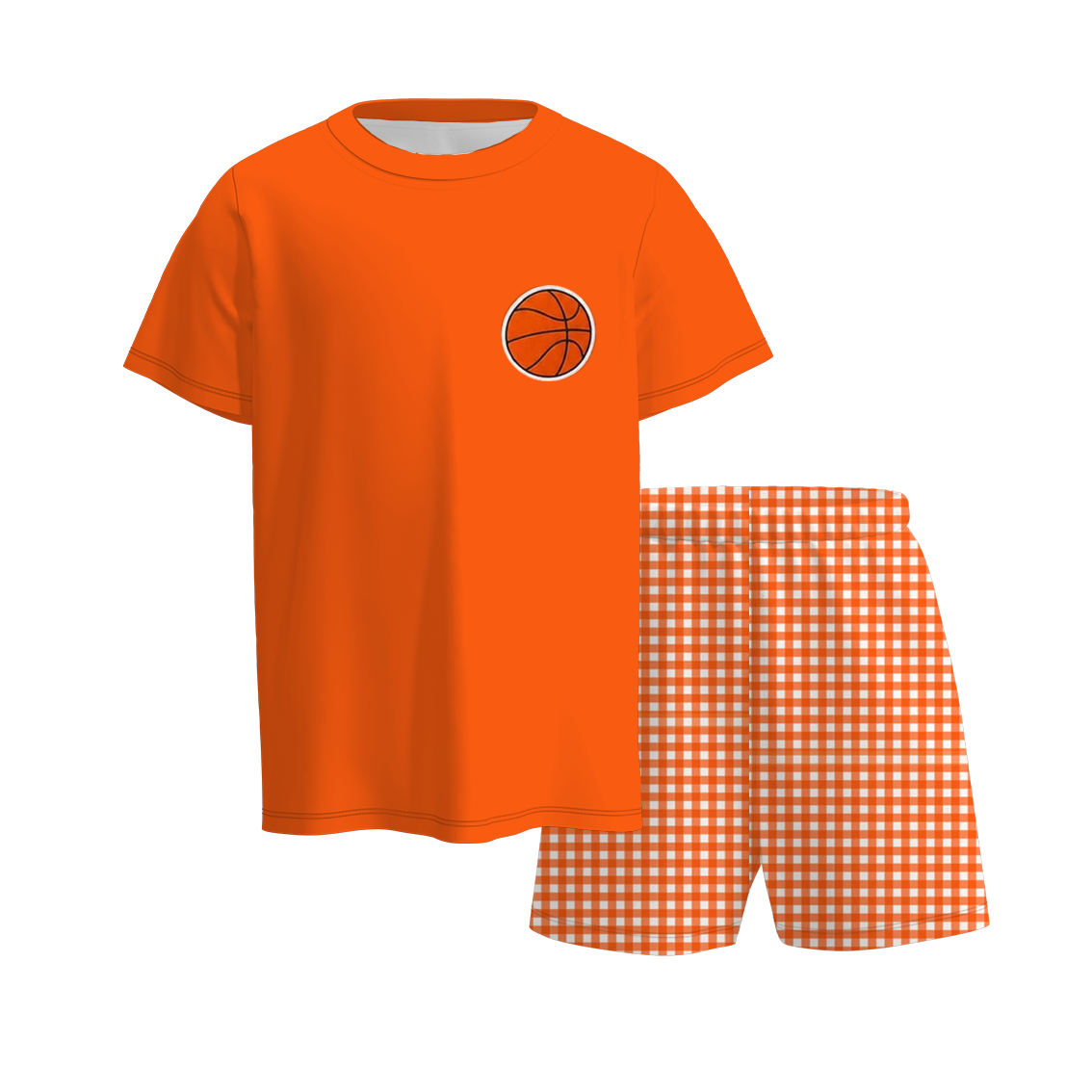 Kids Game Day Sports Gingham Matching Sets – Football, Baseball, Soccer & Basketball Outfits