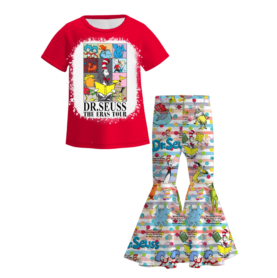 Dr.Suess Printed Cartoon Fashion Bell Pant Set Collection