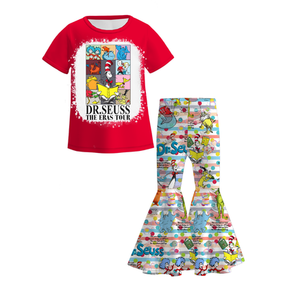 Dr.Suess Printed Cartoon Fashion Bell Pant Set Collection