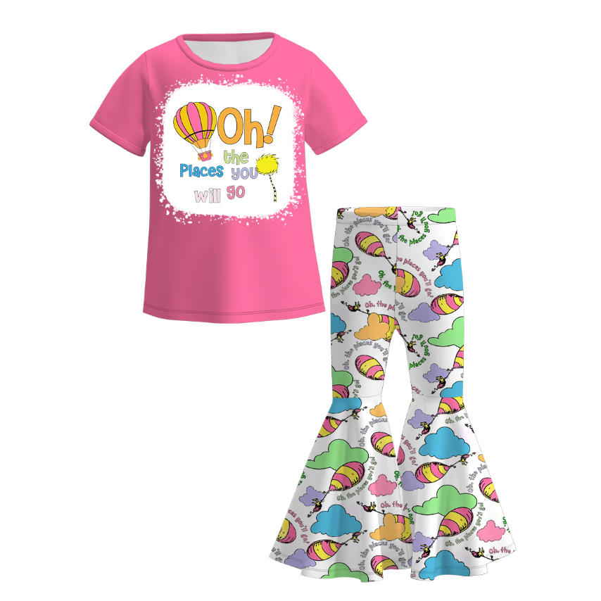 Dr.Suess Printed Cartoon Fashion Bell Pant Set Collection