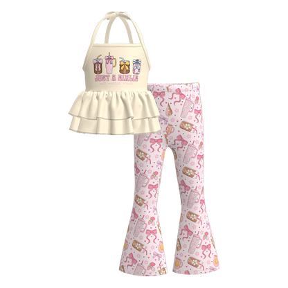 Girls Summer Goose Popsicle Print Slip Bell Pant Set