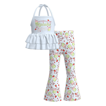 Girls Summer Goose Popsicle Print Slip Bell Pant Set