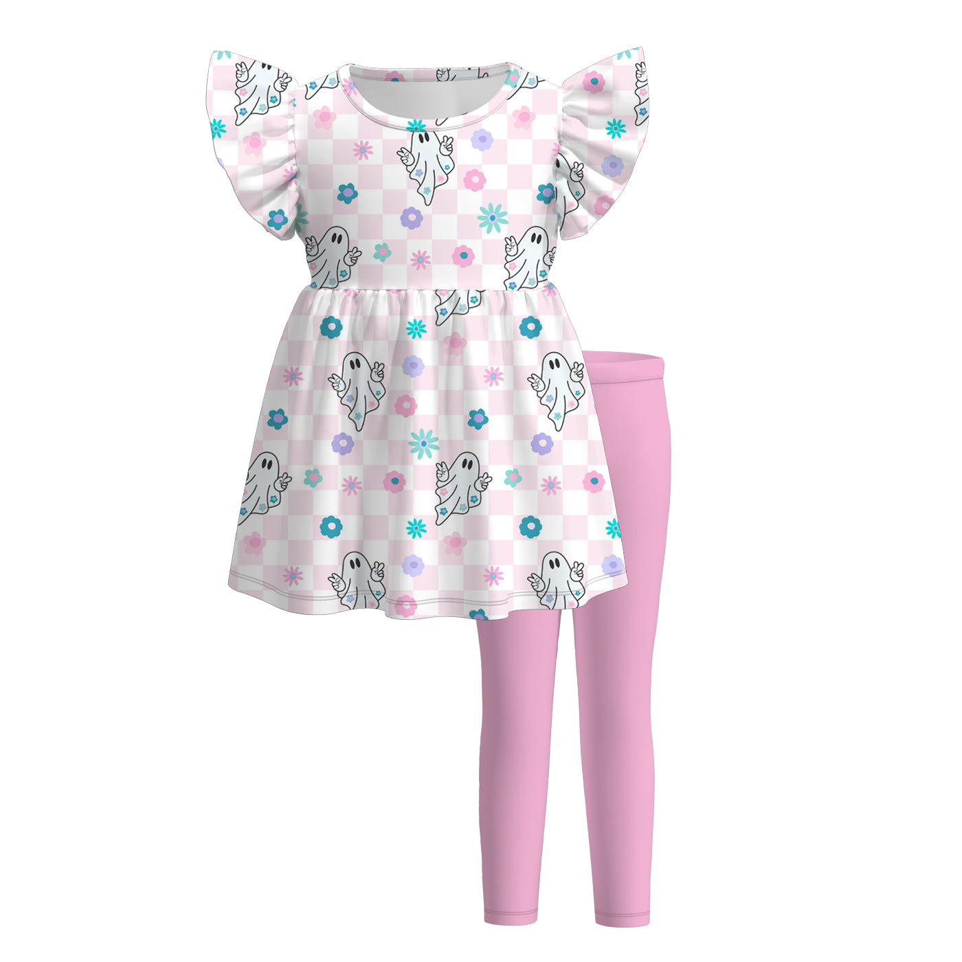 Family Halloween Ghost Pink Cozy Sibling Comfortable Clothes