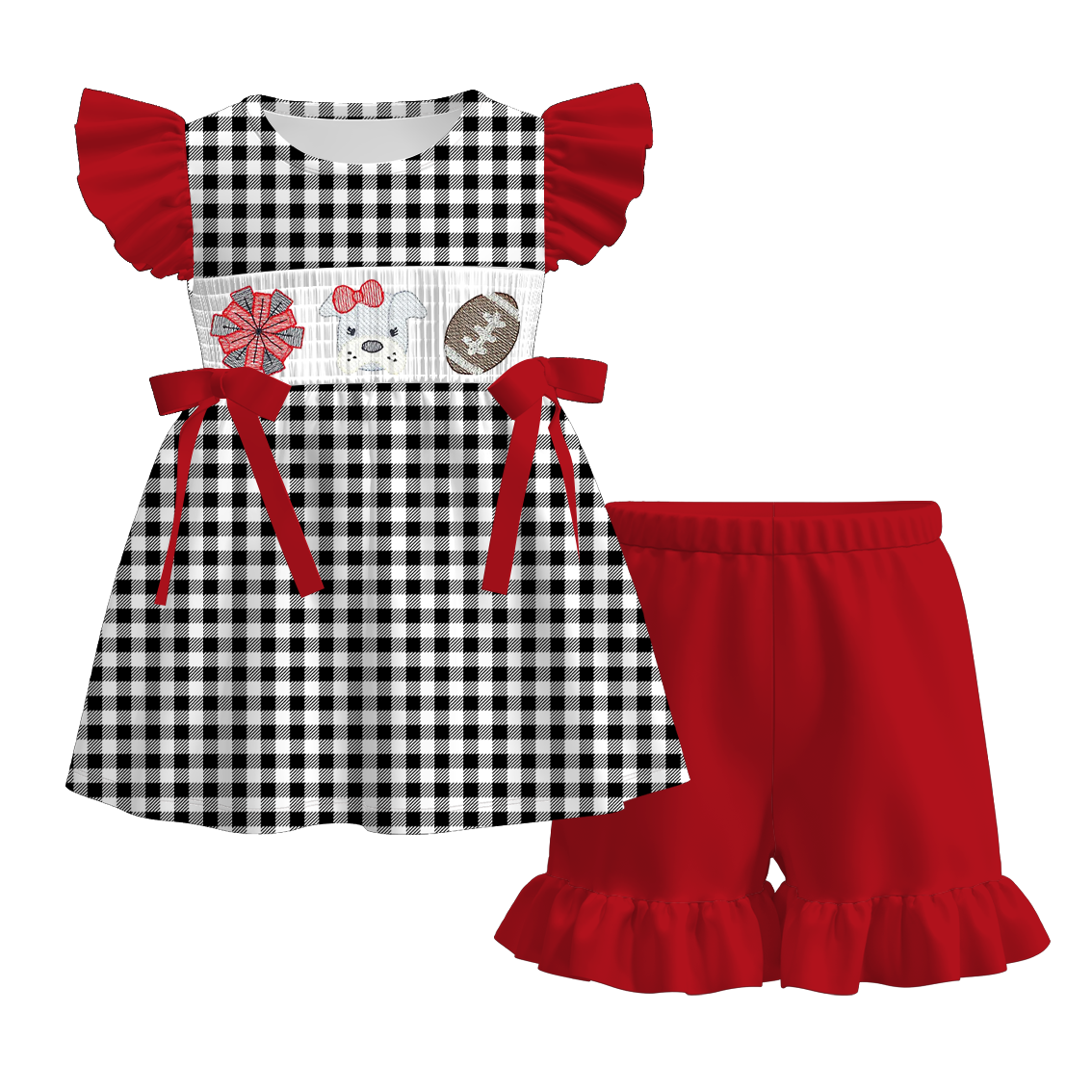 Georgia Football Embroidered Matching Sibling Outfits