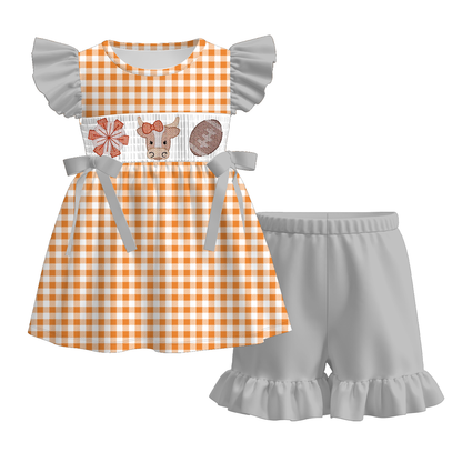 Texas Football Embroidered Matching Sibling Outfits