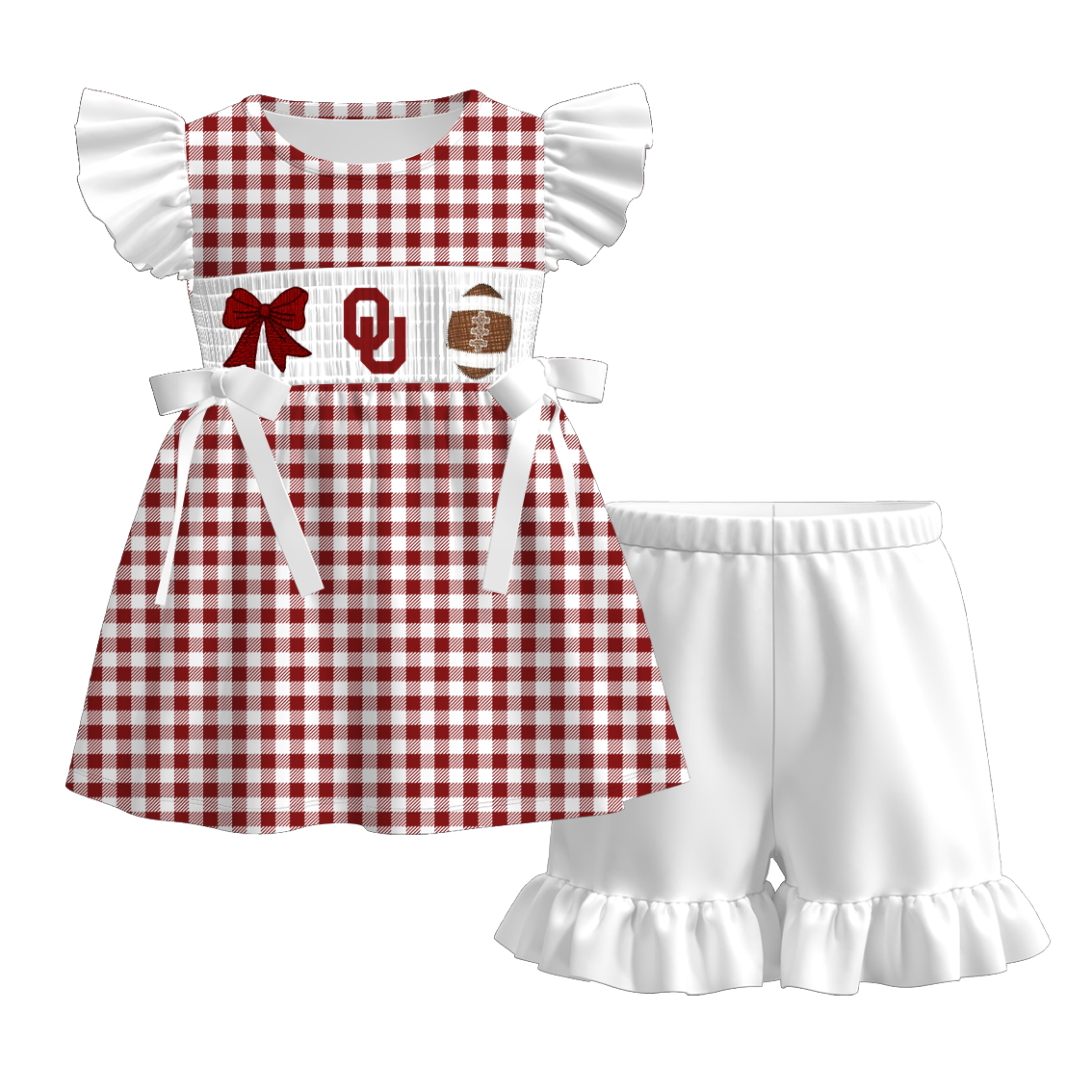 Oklahoma Sooners Football Embroidered Matching Sibling Outfits
