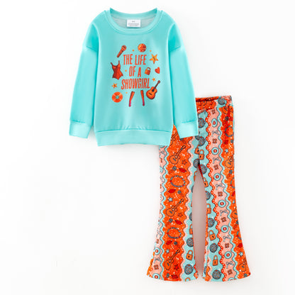 Taylor Swift "THE LIFE OF A SHOWGIRL" Bell Pant Sweatshirt Set