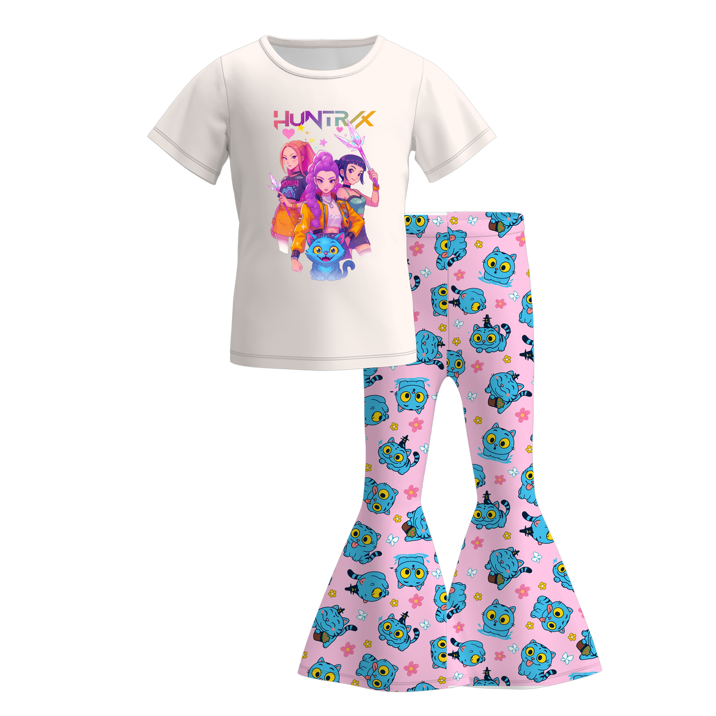 2025 Fall Kpop Demon Hunters Girls Boutique Bell Pant Set