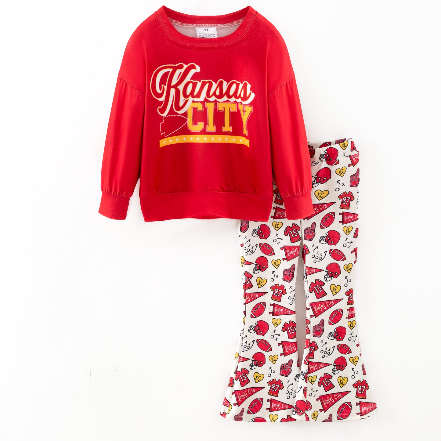 2025 Fall Christmas Zipper Romper Kansas City Collection Set