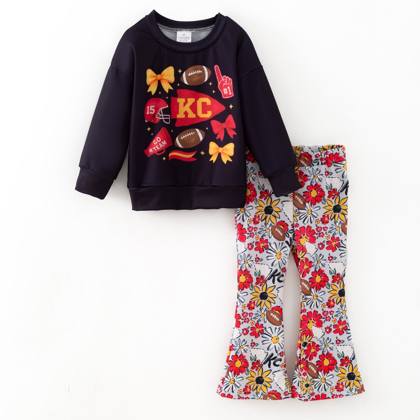 Kids Fall Kansas City Print Sibling Outfit Clothes